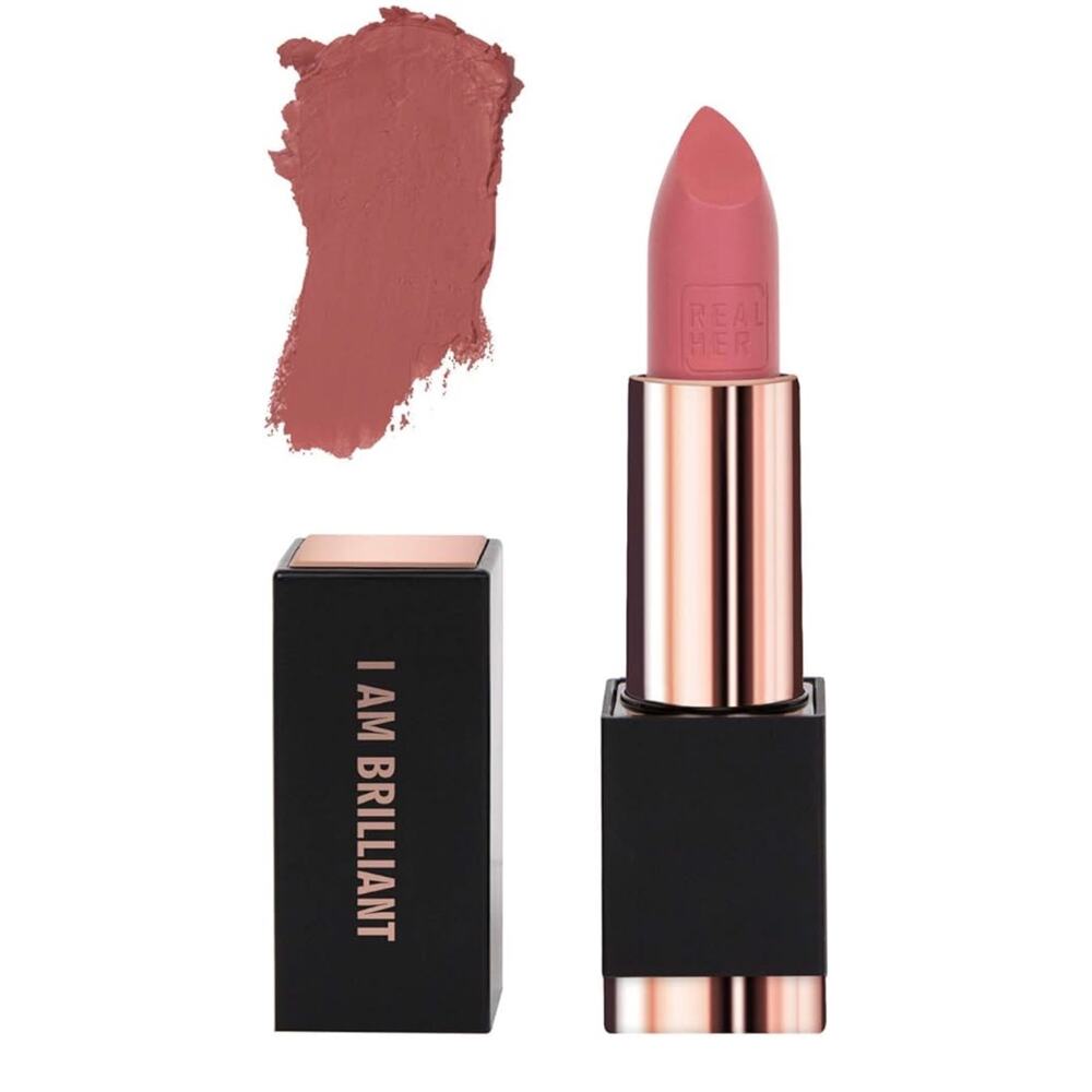 Real Her I Am Brilliant Matte Liquid Lipstick-Pink Mauve-New! - Picture 3 of 3